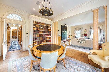 Location Creation: Binfield Court: library and hallway