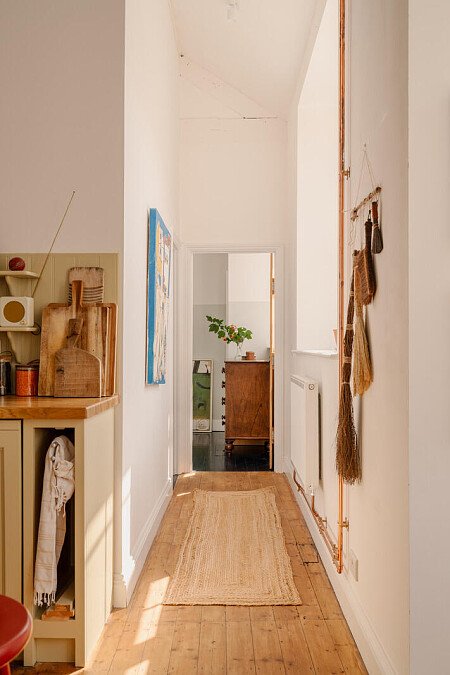 hallway, wooden floors