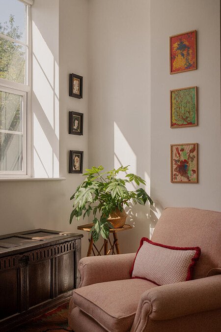 Snug, comfy armchair, reading room 1