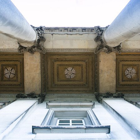 Ceiling of mansion front entrance