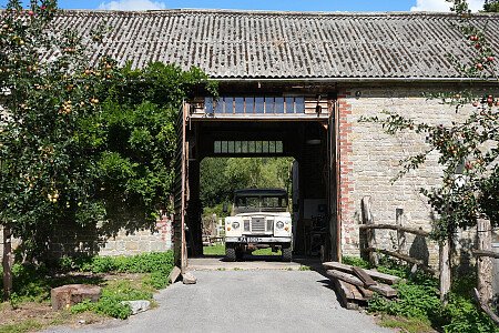 Barn with Land Rover