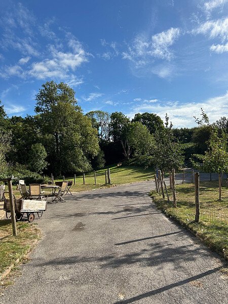 Drive in front of house