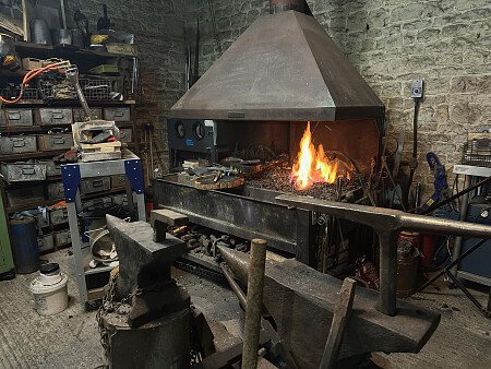Forge in barn