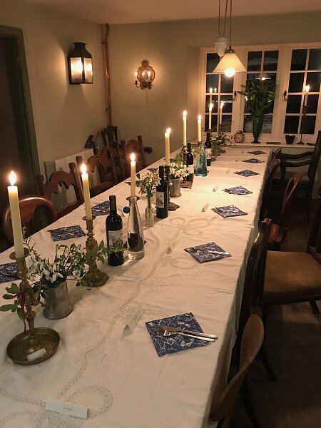Kitchen Table laid for dinner