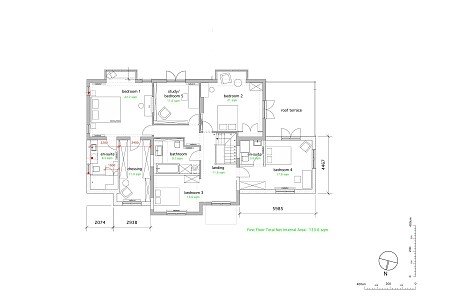 Floorplan Upstairs Three Gables