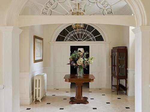 hall from stairs to loo straight on