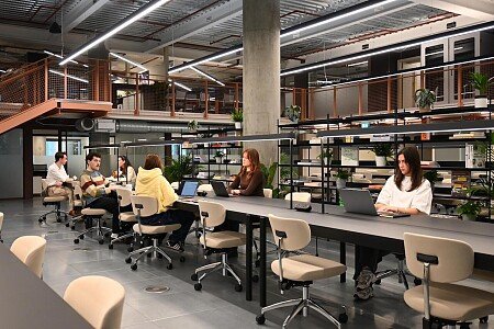 Coworking people landscape