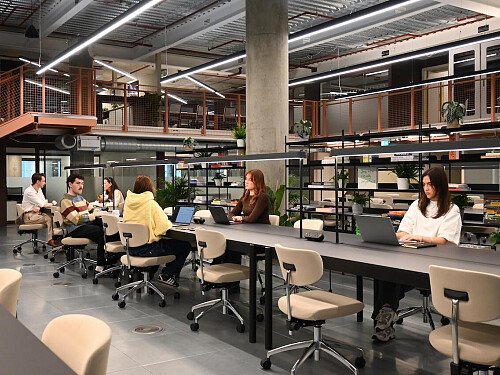 Coworking people landscape