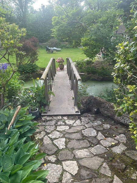 Rear garden bridge